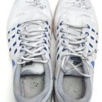 Orleans Darkwa 2017 New York Giants Training Worn & Signed Gray & Blue Nike Workout Sneakers