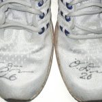 Orleans Darkwa 2017 New York Giants Training Worn & Signed Gray & Blue Nike Workout Sneakers