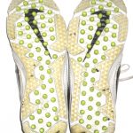 Orleans Darkwa New York Giants Training Worn & Signed White & Black Nike Vapor Turf Shoes
