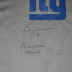 Orleans Darkwa 2017 Practice Worn & Signed New York Giants #26 Nike Pro Combat Compression XL Shirt - Image 2