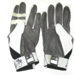 Jay Bromley New York Giants Game Used & Signed White, Black & Gray Nike Gloves