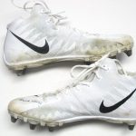 Kerry Wynn New York Giants Game Worn & Signed White, Black & Silver Nike Alpha Menace Cleats - Image 5