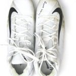 Kerry Wynn 2017 New York Giants Game Worn & Signed White, Black & Silver Nike Alpha Menace Cleats