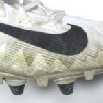 Kerry Wynn 2017 New York Giants Game Worn & Signed White, Black & Silver Nike Alpha Menace Cleats