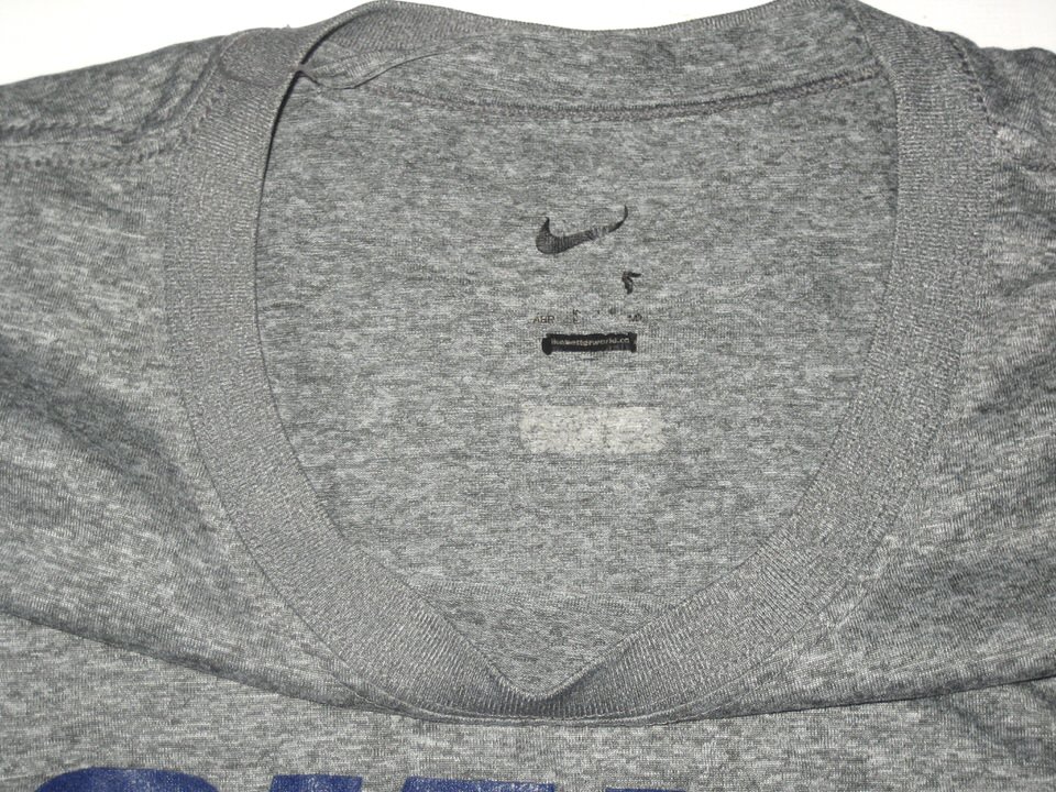 Kerry Wynn Training Worn & Signed Gray New York Giants Long Sleeve Nike  Shirt - Big Dawg Possessions