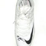 Orleans Darkwa 2017 New York Giants Game Worn & Signed White & Black Nike Cleat - Image 4