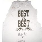 Chukwuma Okorafor Game Used & Signed Western Michigan Broncos "BEST VS BEST" A4 Shirt