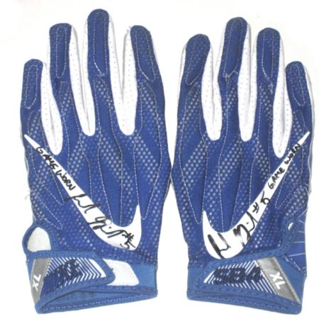 Frank Ginda San Jose State Spartans Game Worn & Signed Blue & White Nike SB4 Gloves