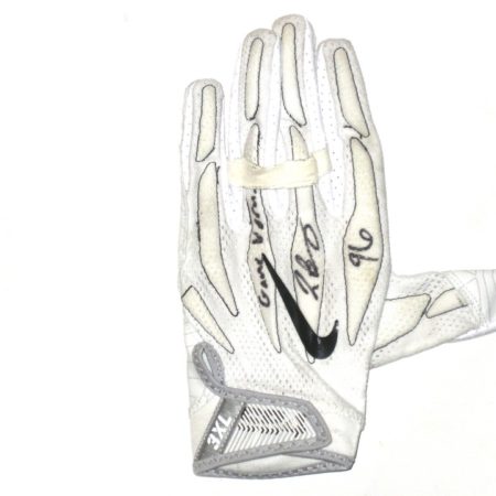 Jay Bromley New York Giants Game Used & Signed White & Black Nike Superbad 4.0 Glove