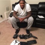 Jay Bromley New York Giants Practice Worn & Signed Black & White Nike Superbad Glove - Image 5