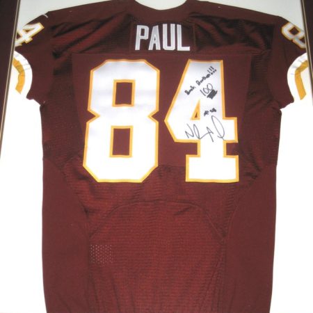 Niles Paul Signed & Framed Washington Redskins Jersey - Personalized to Former Redskins Teammate & Bash Brother Darrel Young!!!
