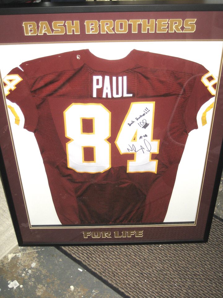 Niles Paul Autographed & Framed Washington Redskins Jersey - Personalized to Former Redskins Teammate & Bash Brother Darrel Young!!!