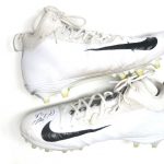 Orleans Darkwa 2017 New York Giants Game Worn & Signed White & Black Nike Field General Cleats - Image 3