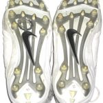 Orleans Darkwa 2017 New York Giants Game Worn & Signed White & Black Nike Cleats