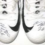 Orleans Darkwa 2017 New York Giants Game Worn & Signed White & Black Nike Field General Cleats