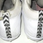 Orleans Darkwa 2017 New York Giants Game Worn & Signed White & Black Nike Field General Cleats