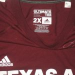 Tony Jerod-Eddie Training Worn & Signed Texas A&M Aggies Adidas 2XL Shirt - Worn as Member of San Francisco 49ers!
