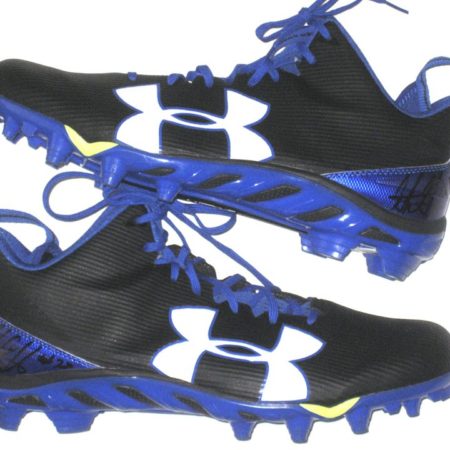 Austin Golson Auburn Tigers Training Worn & Signed Blue & Black Under Armour Cleats