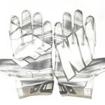 Frank Ginda 2017 San Jose State Spartans Practice Worn & Signed White & Silver Nike Vapor Jet XL Gloves