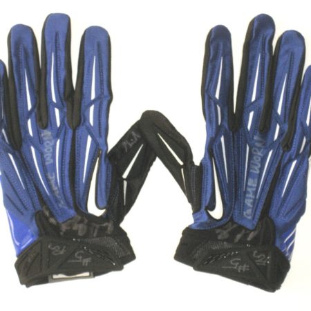 Frank Ginda San Jose State Spartans Game Worn & Signed Blue & White Nike Superbad Gloves