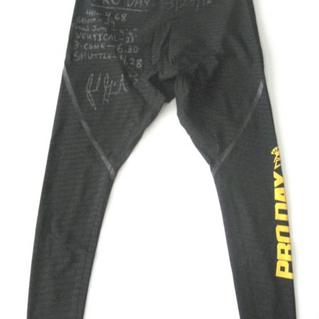 Frank Ginda Signed Exclusive San Jose State Spartans Pro Day Adidas Techfit Compression Tights - Several Inscriptions!!!!