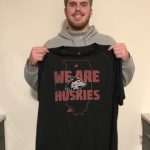 Shane Wimann with Training Worn & Signed Black Northern Illinois Huskies Adidas XL Shirt
