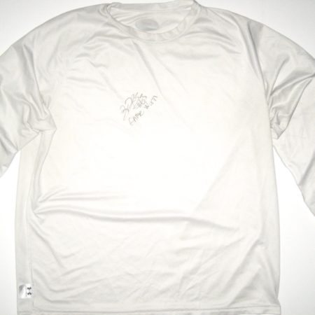 Tony Jerod-Eddie San Francisco 49ers Game Worn & Signed White Long Sleeve Under Armour Shirt