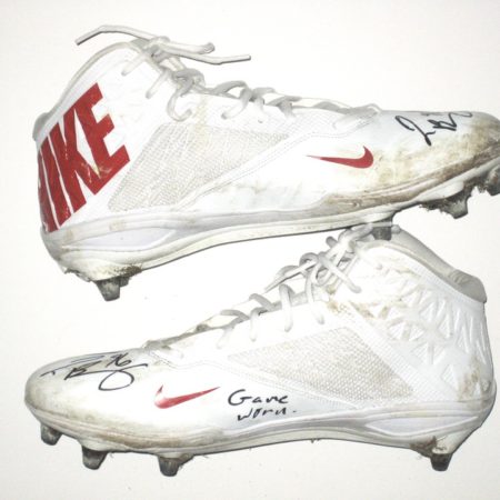 Jay Bromley New York Giants Game Used & Signed Color Rush Game Nike Vapor Cleats – Worn Vs Philadelphia Eagles on December 22nd, 2016!!