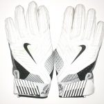 Jay Bromley New York Giants Game Worn & Signed White, Black & Gray Nike 3XL Gloves - Image 7