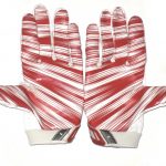 Orleans Darkwa 2017 New York Giants Game Worn & Signed Red & White Nike Vapor Jet Gloves