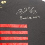 Tony Jerod-Eddie Practice Worn & Signed Black & Red San Francisco 49ers 2XL Shirt