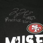 Tony Jerod-Eddie Practice Worn & Signed Black San Francisco 49ers Museum 3XL Shirt