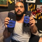 AJ Francis 2017 Washington Redskins Game Worn & Signed Blue & Black Bauerfeind Knee Sleeve - Image 7