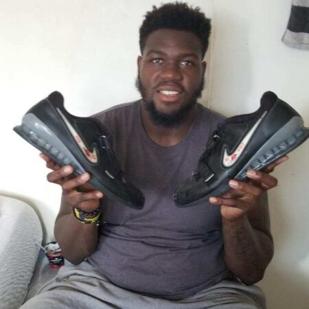 Jaryd Jones-Smith with Pittsburgh Panthers Training Worn & Signed Nike Romaleos Lifting Shoes