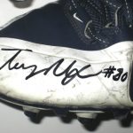 Tommy Myers Connecticut Huskies Game Worn & Signed White & Blue Nike Alpha Pro Cleats - Image 7