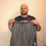 Tommy Myers with Pregame Worn & Signed Official Connecticut Huskies Nike Dri-Fit XL Shorts
