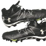 AJ Francis 2017 Washington Redskins Game Worn & Signed Black & White Under Armour Nitro Cleats - Image 2