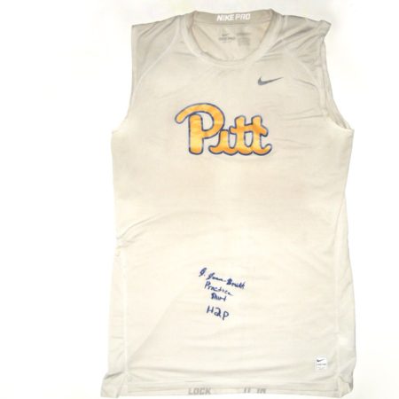 Jaryd Jones-Smith Practice Worn & Signed Pittsburgh Panthers Nike Pro Compression 3XL Sleeveless
