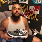 AJ Francis with 2017 Washington Redskins Training Worn & Signed Nike Zoom Vomero 12 Sneakers