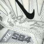 AJ Francis 2018 New York Giants Game Worn & Signed White, Black & Gray Nike Superbad 4.0 3XL Gloves - Image 2