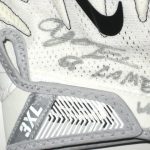 AJ Francis 2018 New York Giants Game Worn & Signed White, Black & Gray Nike Superbad 4.0 3XL Gloves