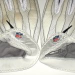 AJ Francis 2018 New York Giants Game Worn & Signed White, Black & Gray Nike Superbad 4.0 3XL Gloves