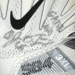 AJ Francis 2018 New York Giants Game Worn & Signed White, Black & Gray Nike Superbad 4.0 3XL Gloves