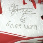 AJ Francis 2018 New York Giants Game Worn & Signed White & Red Under Armour Cleats - Image 5