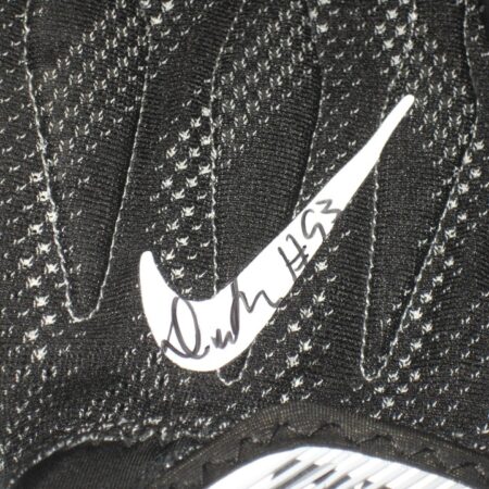 Deon Simon 2017 New York Jets Practice Worn & Signed Black & White Nike Superbad 4.0 Gloves - Image 4