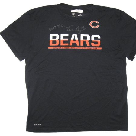 Tanner Gentry 2017 Training Camp Worn & Signed Official Chicago Bears #19 Nike Dri-Fit XL Shirt