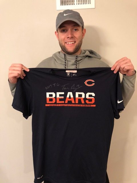 Tanner Gentry 2017 Training Camp Worn & Signed Official Chicago Bears #19  Nike Dri-Fit XL Shirt - Big Dawg Possessions