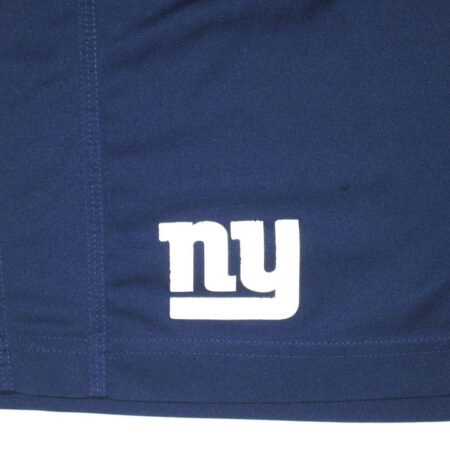 Kerry Wynn 2014 Rookie Practice Worn & Signed Official Blue New York Giants Nike Dri-Fit Shorts