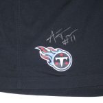 Alex Tanney 2017 Practice Worn & Signed Official Blue Tennessee Titans Nike Dri-Fit Shorts - Image 2