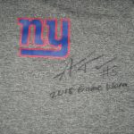 Alex Tanney 2018 Game Worn & Signed Official Gray New York Giants Nike Dri-Fit Large Sleeveless